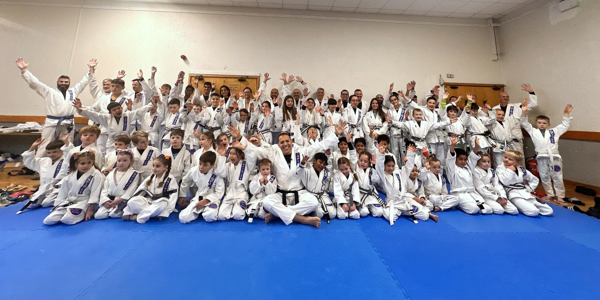 Infinity Jiu-Jitsu students and families together at the academy in Portmarnock.